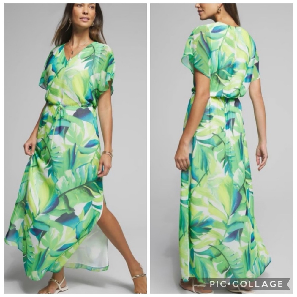 NWT WHBM Tropical Caftan Maxi Dress Medium